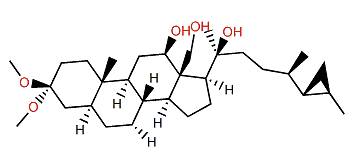 26,27-Cyclo-24,27-dimethylcholestan-3,3-dimethoxy-12b,18,20b-triol