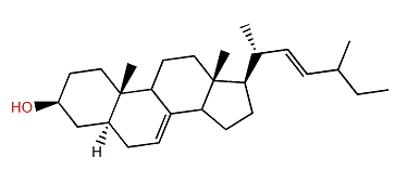 27-Nor-24-methyl-5a-cholesta-7,22-dien-3b-ol