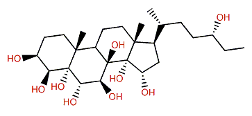 27-Nor-5a-cholestane-3b,4b,5,6a,7b,8,14,15a,24a-nonol