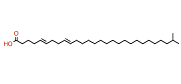 27-Methyl-5,9-octacosadienoic acid