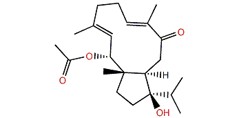 (2R,3E,7E)-2-Acetoxy-12-hydroxydolabella-3,7-dien-9-one