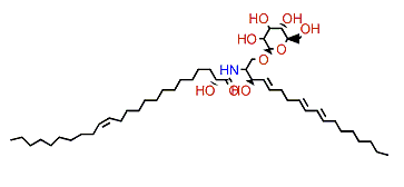 (2S,3R,4E,8E,10E)-1-(b-D-Glucopyranosyloxy)-3-hydroxy-2-[(R)-2-hydroxy-15-tetracosenoyl]-amino-4,8,10-octadecatriene
