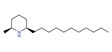 (2S,6R)-2-Methyl-6-undecylpiperidine