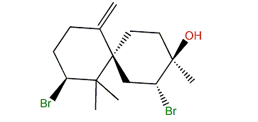 (2S,6R,8R,9R)-2,8-Dibromo-5(14)-chamigren-9-ol