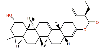 2a-Hydroxy-(28,29)-frido-olean-12(13),21(22)-dien-20-prop-2(E)-en-21-butanoate