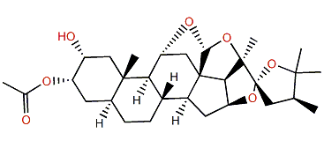 (22S)-2a-Hydroxy-3a-acetoxy-24-methyl-11b,18-18,20b-22,25-triepoxy-5a-furostane