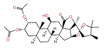 (22S)-2a,3a-Diacetoxy-11b-hydroxy-24-methyl-22,25-epoxy-5a-furostan-18,20b-lactone