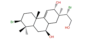 3,15-Dibromo-9(11)-isopimarene-7,12,16-triol