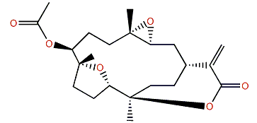 3,4-8,11-Diepoxy-7-acetoxycembr-15(17)-en-16,12-olide