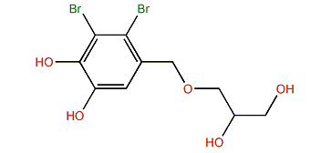 3,4-Dibromo-5-((2,3-dihydroxypropoxy)-methyl)-benzene-1,2-diol