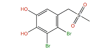 3,4-Dibromo-5-(methylsulfonylmethyl)-benzene-1,2-diol