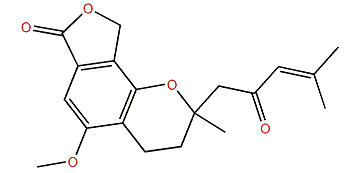 3,4-Dihydro-5-methoxy-2-methyl-2-(4-methyl-2-oxopent-3-enyl)-2H-furo[3,4-h]chromen-7(9H)-one