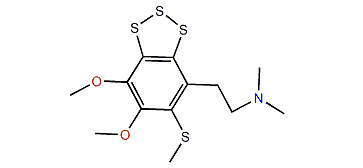 3,4-Dimethoxy-6-(2'-N,N-dimethylaminoethyl)-5-(methylthio)-benzotrithiane