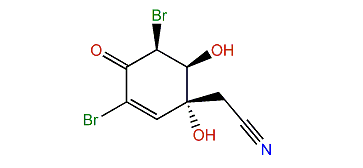 (1R,5S,6S)-3,5-Dibromo-1,6-dihydroxy-4-oxo-2-cyclohexene-1-acetonitrile