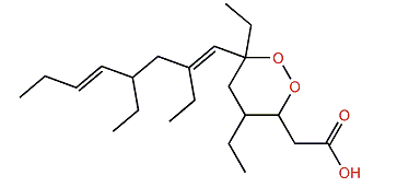 3,6-Epidioxy-4,6,8,10-tetraethyl-7,11-tetradecadienoic acid