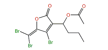 3-(1-Acetoxybutyl)-4-bromo-5-(dibromomethylene)-2(5H)-furanone