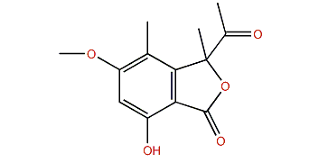 3-Acetyl-7-hydroxy-5-methoxy-3,4-dimethyl-3H-isobenzofuran-1-one