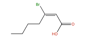 (E)-3-Bromo-2-heptenoic acid