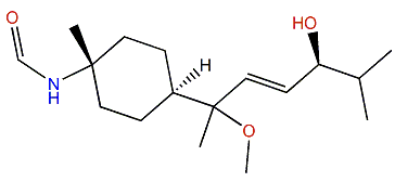 3-Formamido-7-methoxybisabolan-8-en-10-ol