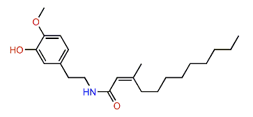 (Z)-N-(3-Hydroxy-4-methoxyphenethyl)-3-methyldodec-2-enamide