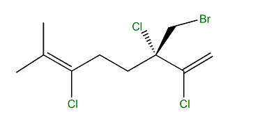 (3S)-3-(Bromomethyl)-2,3,6-trichloro-7-methyl-1,6-octadiene