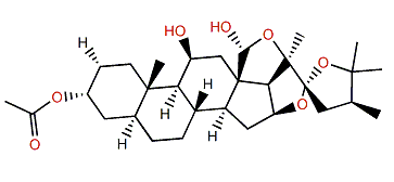 (22S)-3a-Acetoxy-11b,18a-dihydroxy-24-methyl-18,20b-22,25-diepoxy-5a-furostane