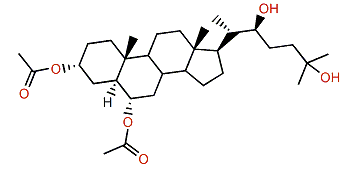 (22S)-3a,6a-Diacetoxy-5a-cholestane-22,25-diol