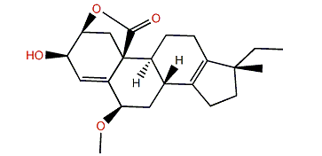 3b-Hydroxy-6b-methoxy-17-methyl-17a-pregna-4,13-dien-10,2-carbolactone
