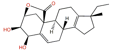 3b,4b-Ddihydroxy-17-methyl-17a-pregna-5,13-dien-10,2-carbolactone