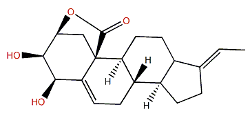 3b,4b-Dihydroxypregna-5,17-dien-10,2-carbolactone