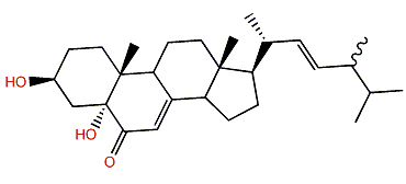 (22E,24xi)-3b,5a-Dihydroxy-24-methylcholesta-7,22-dien-6-one