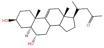 3b,6a-Dihydroxy-5a-chol-9(11)-en-23-one