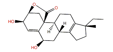 3b,6b-Dihydroxy-17-methyl-17a-pregna-4,13-dien-10,2-carbolactone