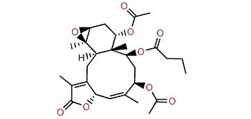 4,14-Diacetoxy-2-butanoyloxy-5,8(17)-briaradien-18,7-olide