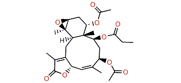 4,14-Diacetoxy-2-propanoyloxy-5,8(17)-briaradien-18,7-olide
