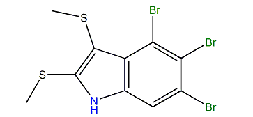 4,5,6-Tribromo-2,3-bis(methylthio)-1H-indole