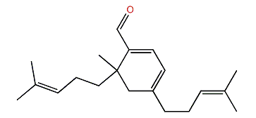 4,6-bis(4-Methylpent-3-en-1-yl)-6-methylcyclo-1,3-hexadienecarbaldehyde