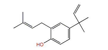 4-(1,1-Dimethylprop-2-enyl)-2-(3-methylbut-2-enyl)-phenol