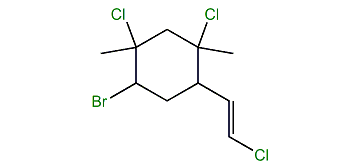 4-Bromo-1,5-dichloro-2-chloroethenyl-1,5-dimethylcyclohexane