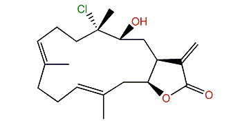 4-Chloro-3-hydroxy-7,11,15(17)-cembratrien-16,14-olide