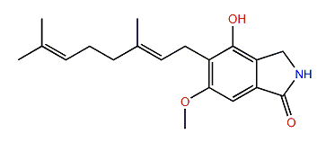 (E)-4-Hydroxy-6-methoxy-5-(-3,7-dimethylocta-2,6-dienyl)-isoindolin-1-one