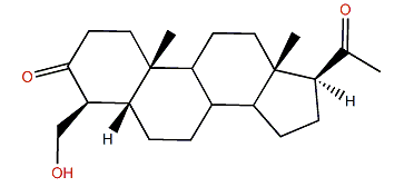 4-Hydroxymethyl-5b-pregnan-3,20-dione