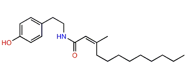 (Z)-N-(4-Hydroxyphenethyl)-3-methyl-2-dodecenamide