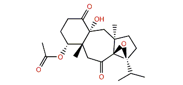 4R-Acetoxy-8S,9S-epoxy-14S-hydroxy-7-oxodolastane