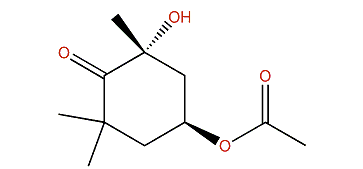 (2R,4S)-4-Acetoxy-2-hydroxy-2,6,6-trimethylcyclohexanone