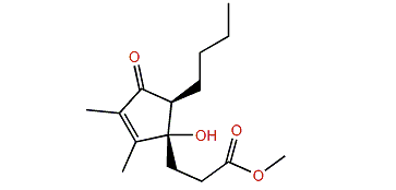 (4S,5S)-4-Hydroxy-4-(ethylpropanoate)-2,3-dimethyl-5-butylcyclopent-2-en-1-one