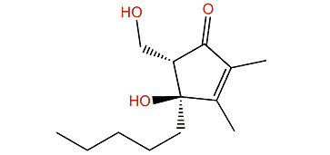 (4S,5S)-4-Hydroxy-5-(hydroxymethyl)-2,3-dimethyl-4-pentylcyclopent-2-en-1-one