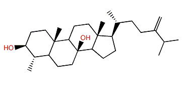 4a-Methyl-24-methylene-5a-cholestane-3b,8b-diol