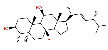 (22E,24R)-4a,24-Dimethyl-5a-cholest-22-en-3b,8b,11b-triol