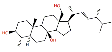 (22E,24R)-4a,24-Dimethyl-5a-cholest-22-en-3b,8b,18-triol